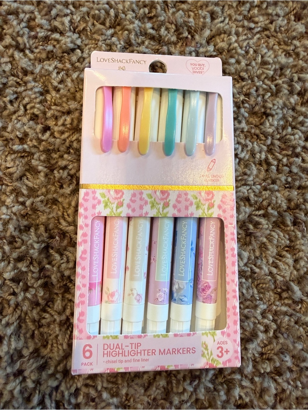 LoveShackFancy x Target - Yoobi six count dual tip highlighter marker set